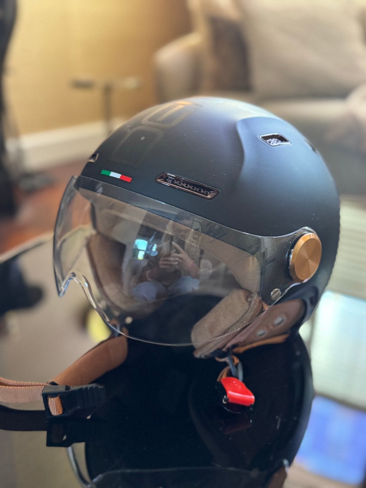 Niewe zwarte Jetset scooterhelm - Maat XS, Ophalen, Zo goed als nieuw, Extra small of kleiner
