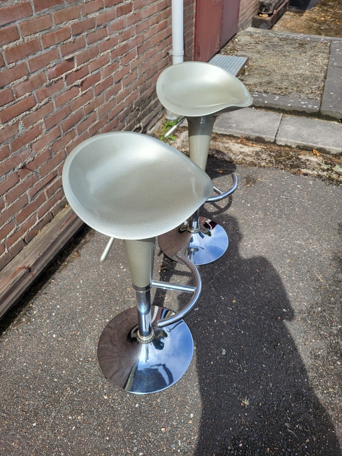 Rexite Zanzibar barkrukken grijs, Gebruikt, Ophalen of Verzenden, 90 cm of meer, In hoogte verstelbaar