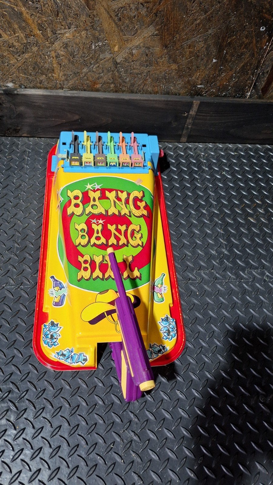 Vintage Bang Bang schietspel met pistool, Ophalen