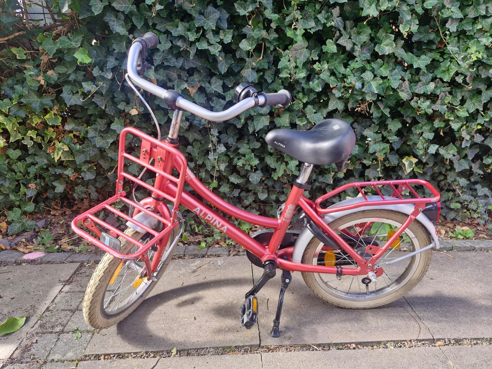 Alpina Cargo Kinderfiets 16 inch - Gebruikt, Ophalen, Velgrem, Alpina, 16 tot 20 inch