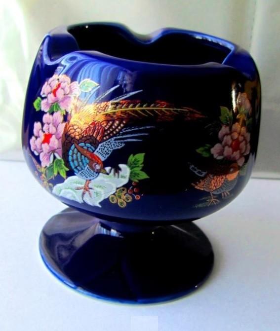 Prachtige kobalt blauwe porseleinen vaas Japan, Verzenden