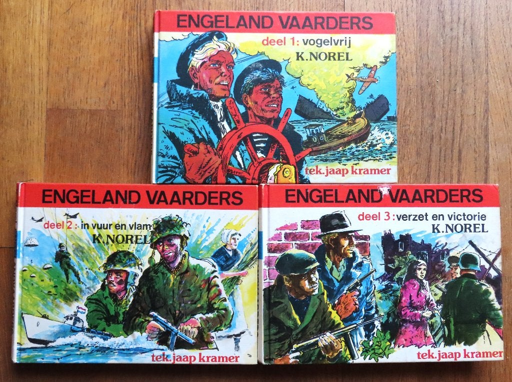 3x K Norel + Jaap Kramer Engelandvaarders ( complete serie ), Eén stripboek, Ophalen of Verzenden, Gelezen