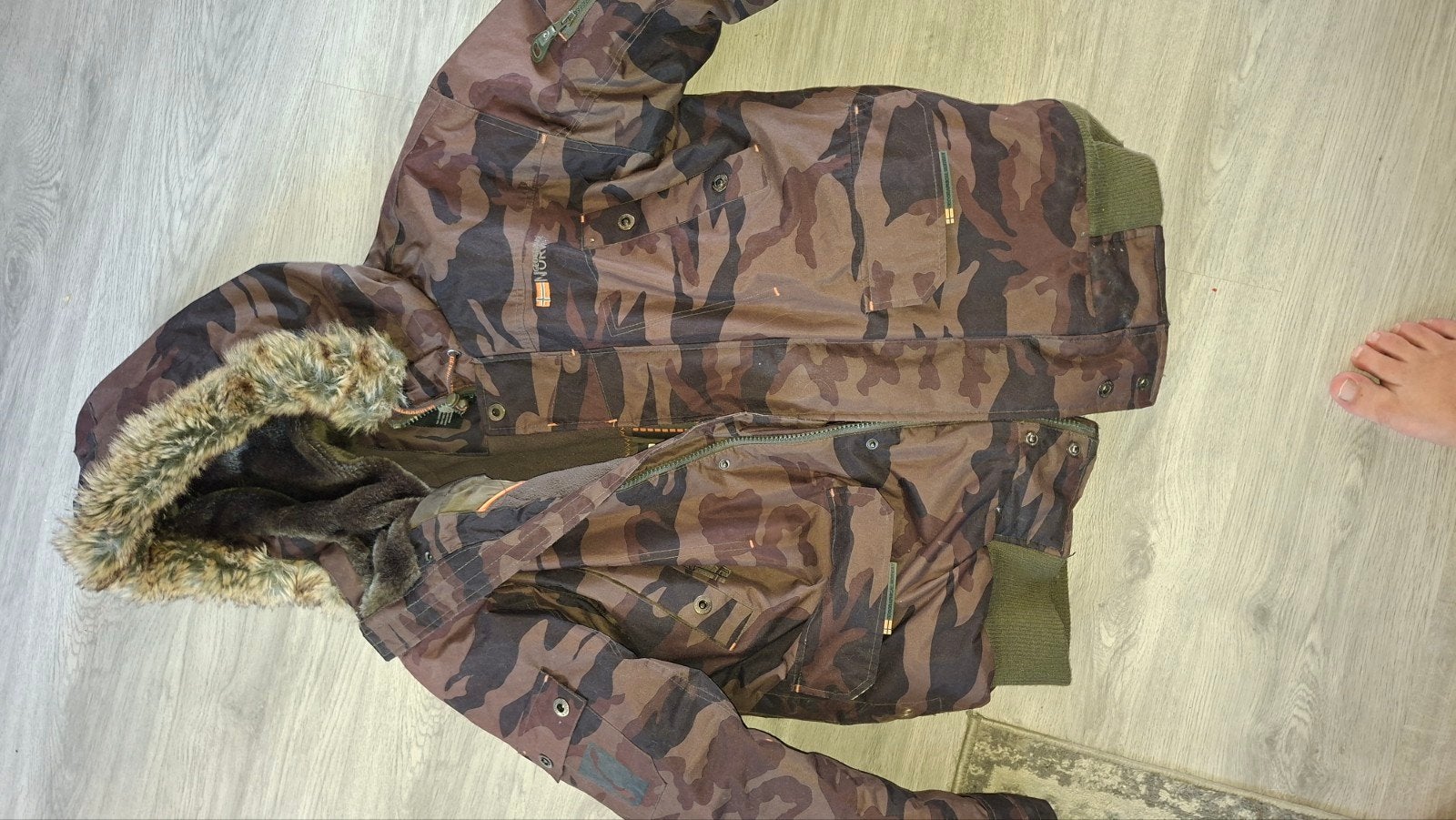 Geographical Norway Winterjas Parka Camouflage Maat L, Maat 52/54 (L), Meerkleurig, Ophalen of Verzenden, Geographical Norway