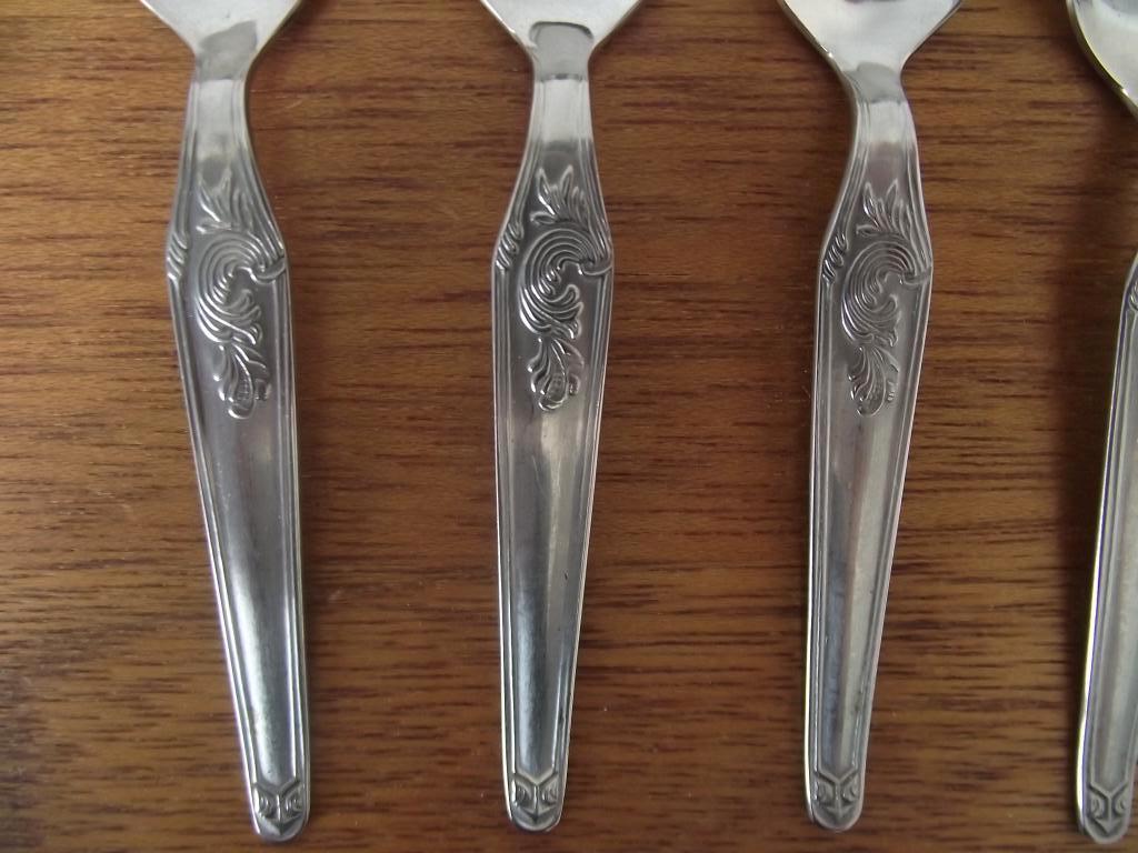 12 st floral Jugendstil lepel 10,5cm Silva RVS 18-8 1950 p s, Antiek en Kunst, Antiek | Bestek, Ophalen of Verzenden