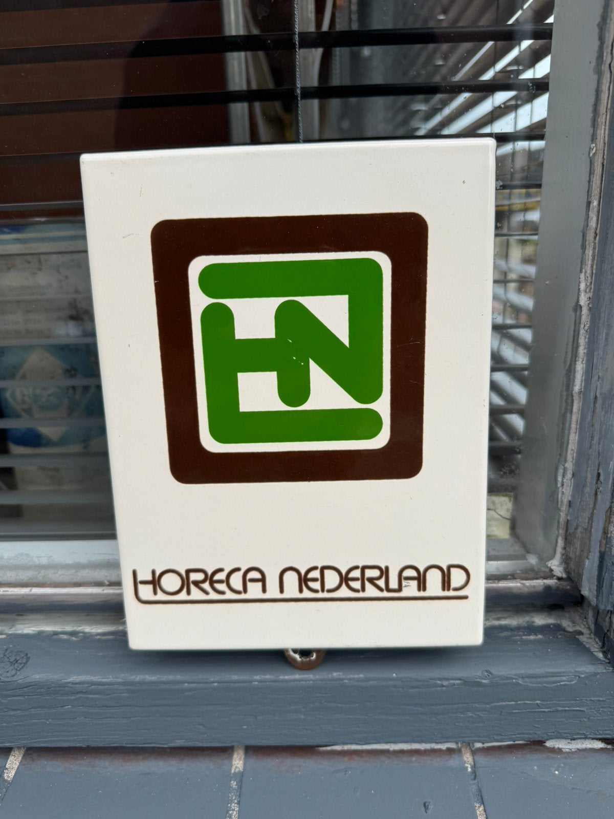 Vintage Horeca Nederland geëmailleerd reclamebord, Ophalen of Verzenden