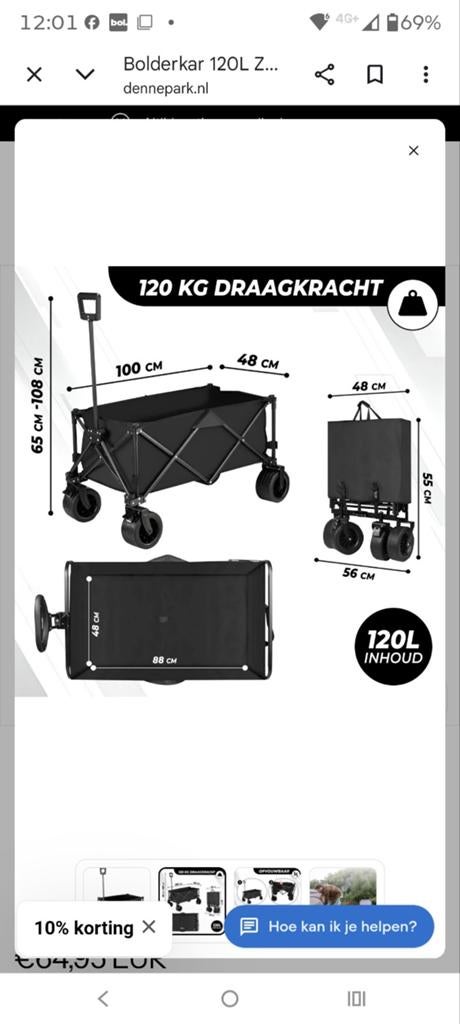 Bolderkar, Ophalen of Verzenden