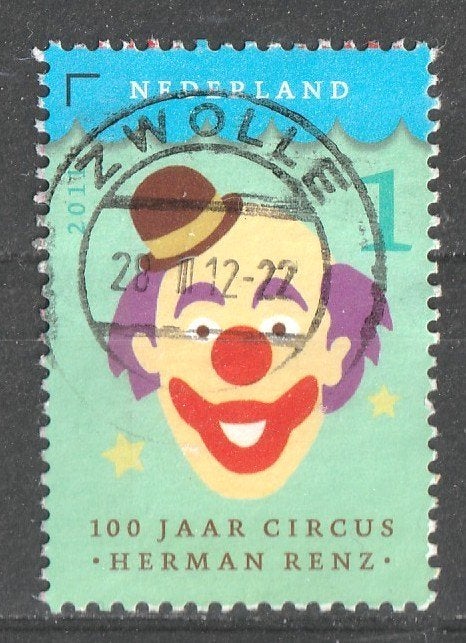 ingrid --nvph 2870 Circus Herman Renz 2011, Verzenden, Na 1940, Gestempeld