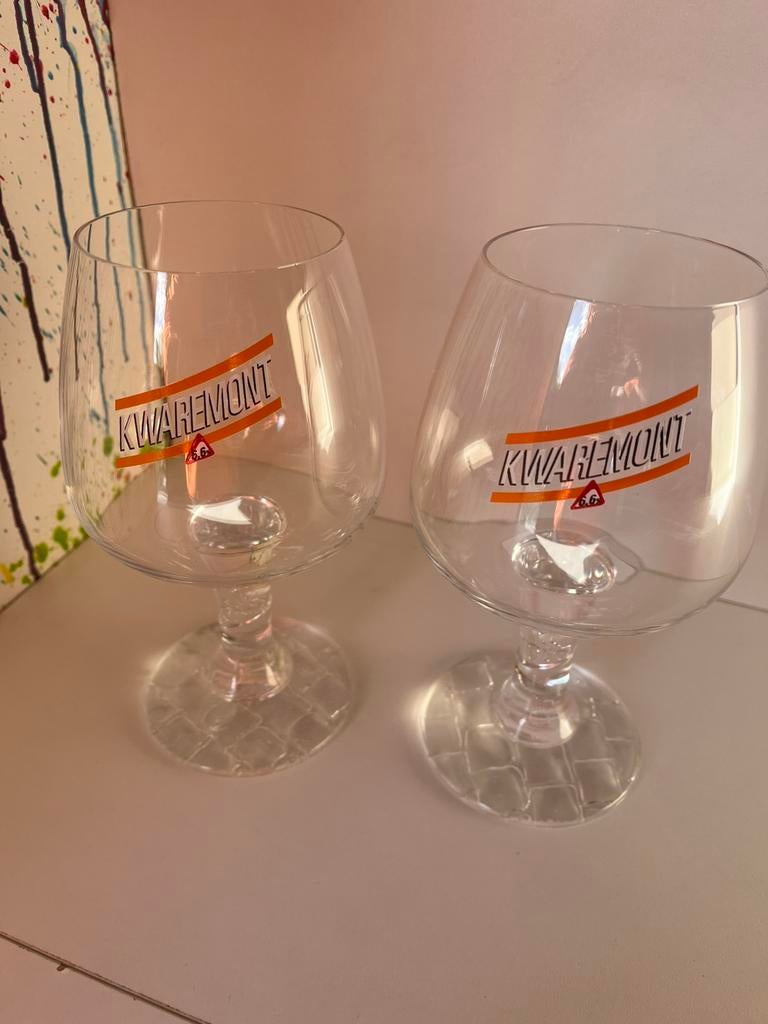 Kwaremont bierglazen set van 2 glazen, Verzamelen, Biermerken, Ophalen of Verzenden, Nieuw, Glas of Glazen, Overige merken