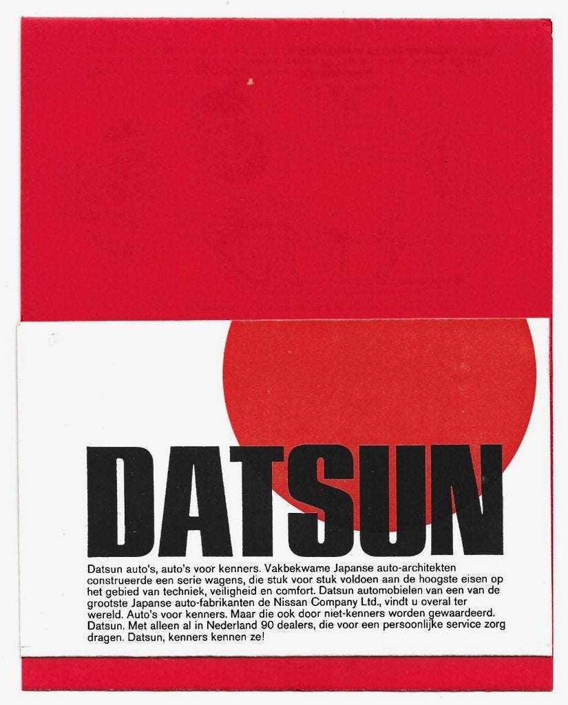 Datsun 1000 1300 1600 1800 2000 Station folder ds06, Verzenden, Zo goed als nieuw, Overige merken