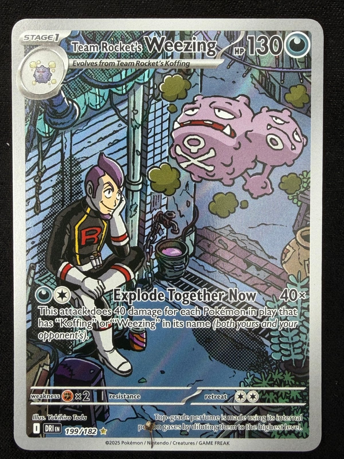 Team Rocket's Weezing 199/182, Ophalen of Verzenden, Zo goed als nieuw, Losse kaart