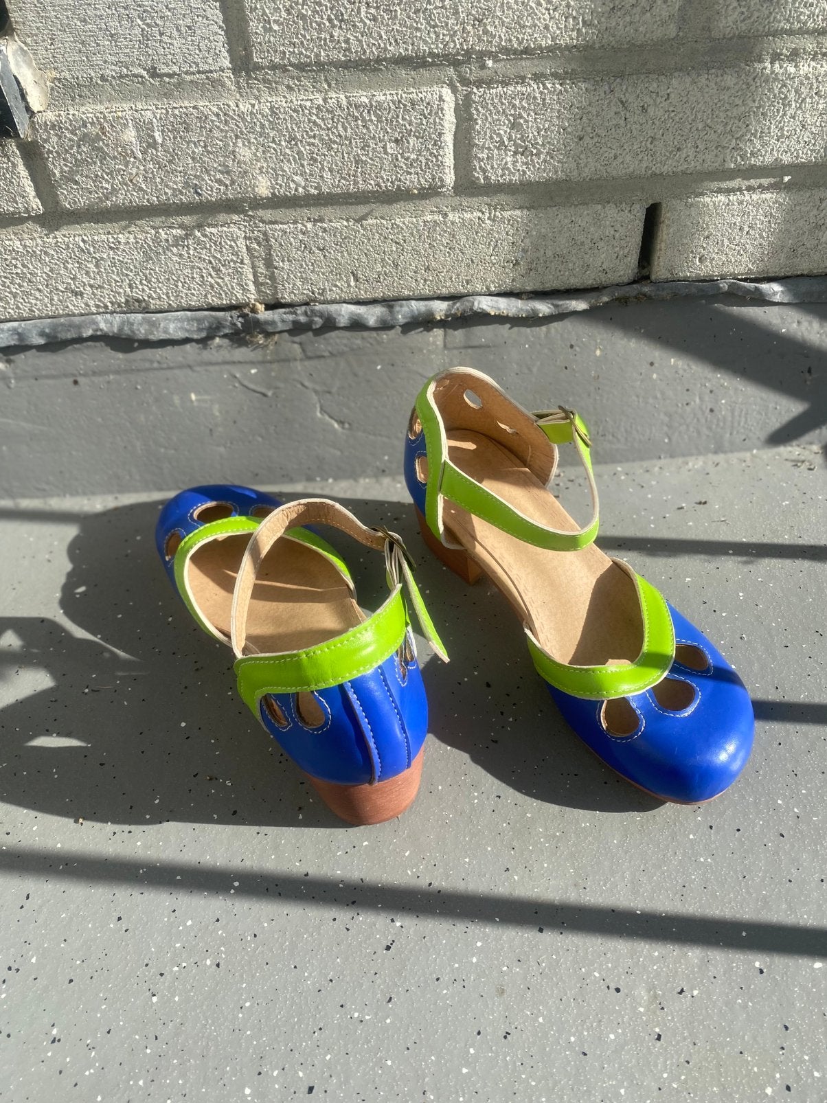 Pumps Dames blauw/ groen maat 37, Ophalen, Schoenen met lage hakken, Blauw, Zo goed als nieuw