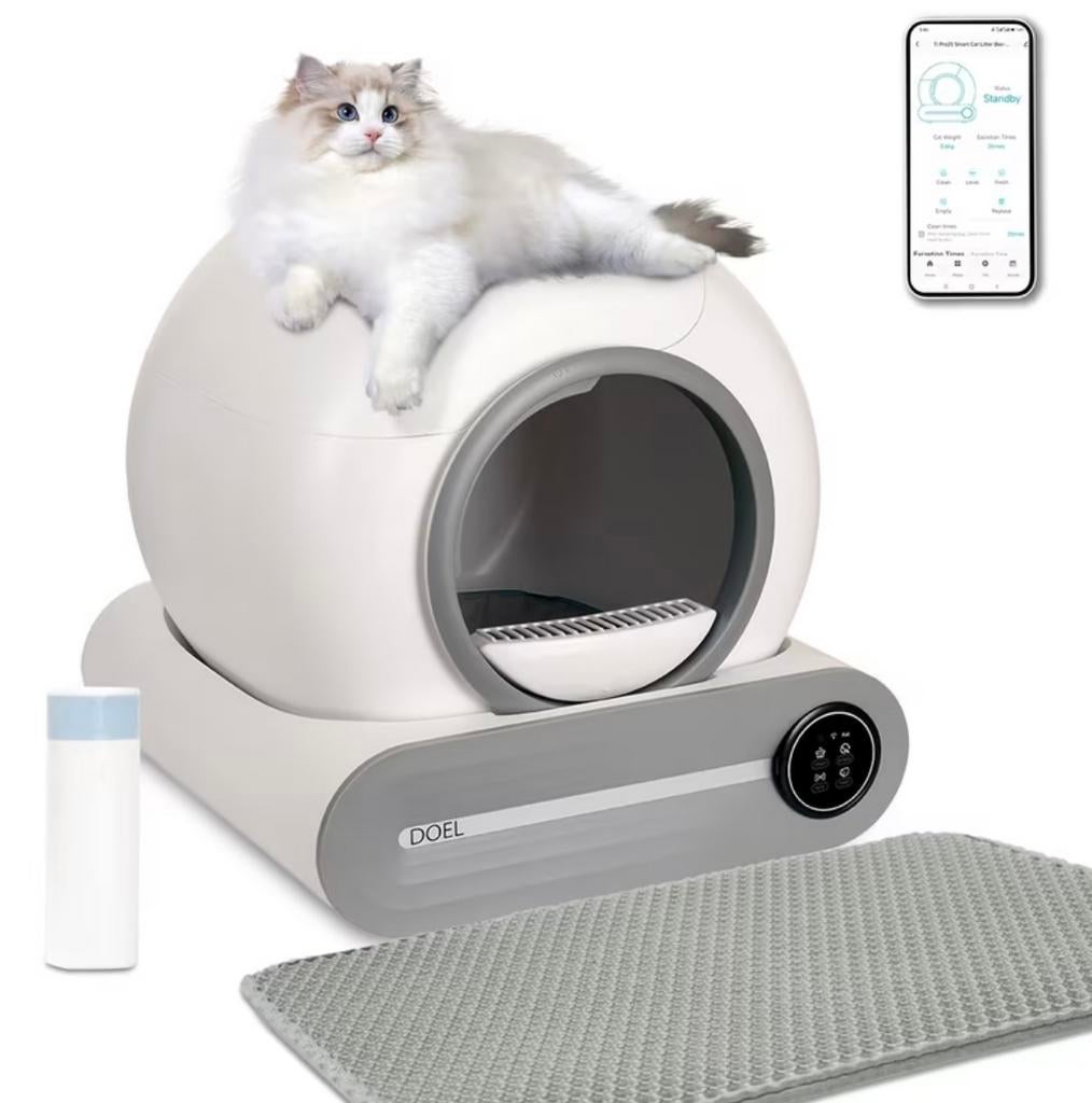 Slimme Automatische Zelfreinigende Kattenbak App Controle, Dieren en Toebehoren, Kattenbakken, Ophalen of Verzenden, Zelfreinigend