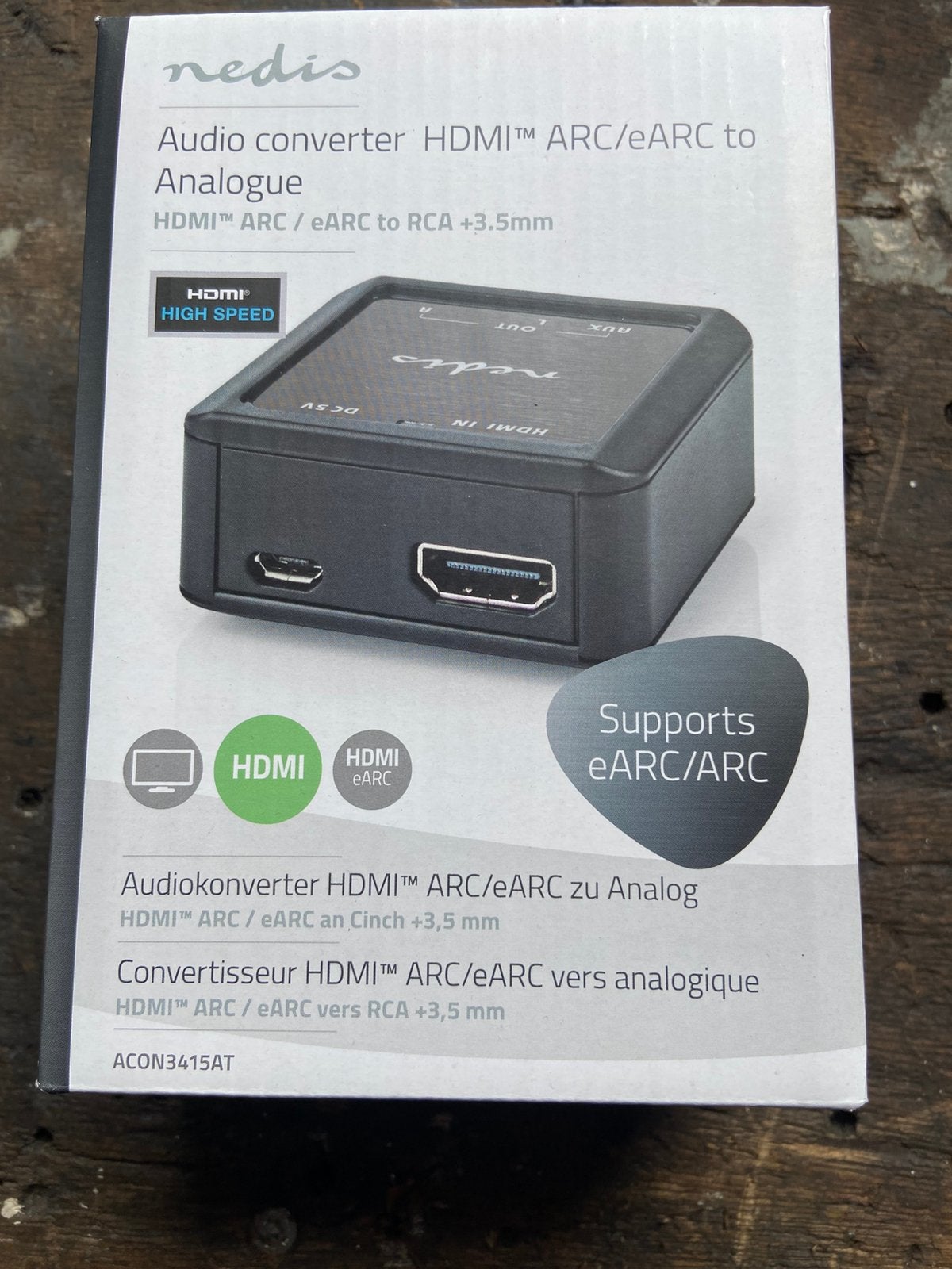 Nedis audio converter hdmi Arc/eArc to analogue, Ophalen, Zo goed als nieuw, HDMI