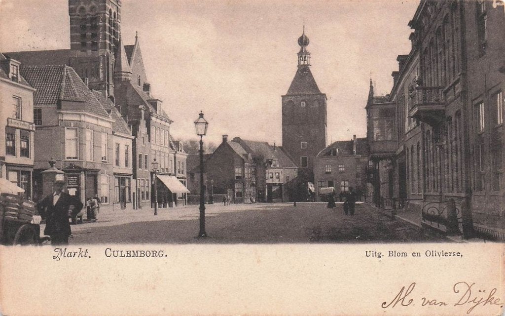 702-127-011 Markt Culemborg, Verzenden, Voor 1920, Gelderland