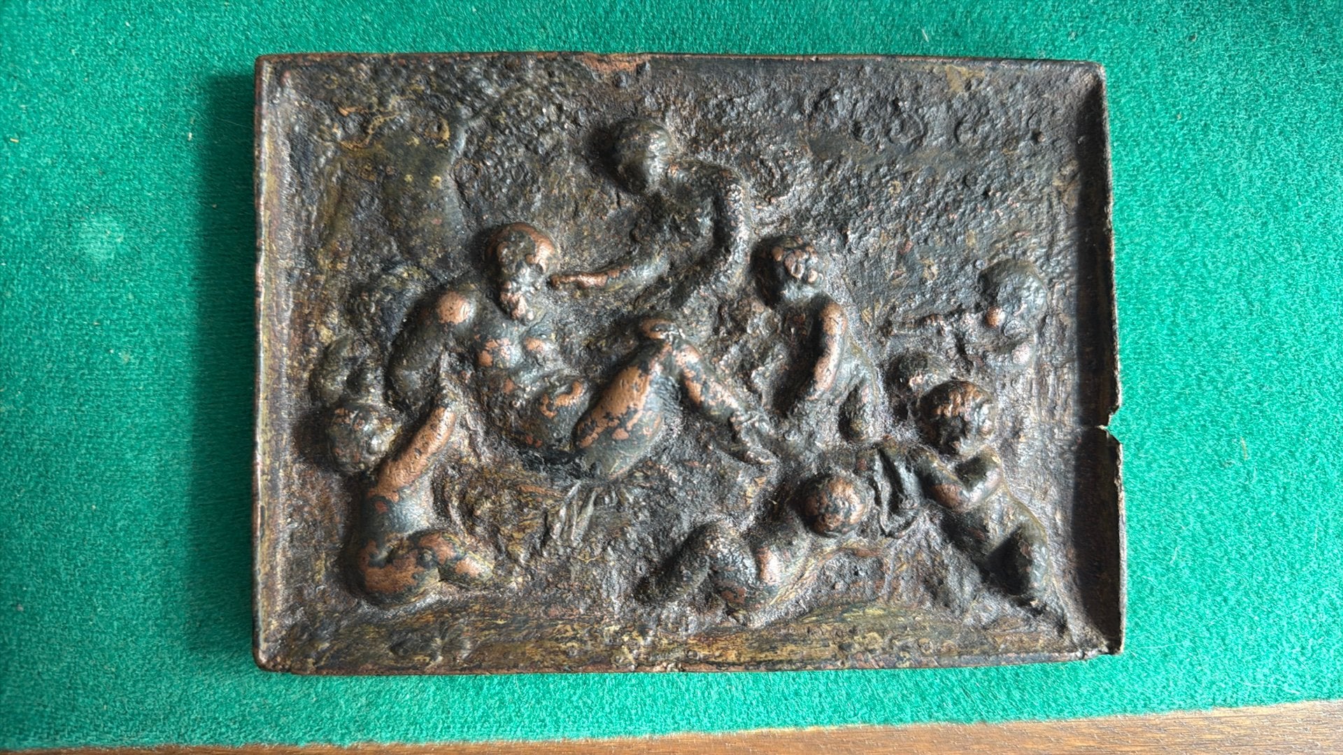 18e eeuwse bronzen plaquette, Ophalen of Verzenden