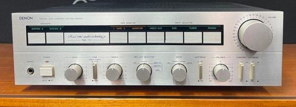Denon Versterker 80's PMA 757 champagne zilver, Ophalen of Verzenden