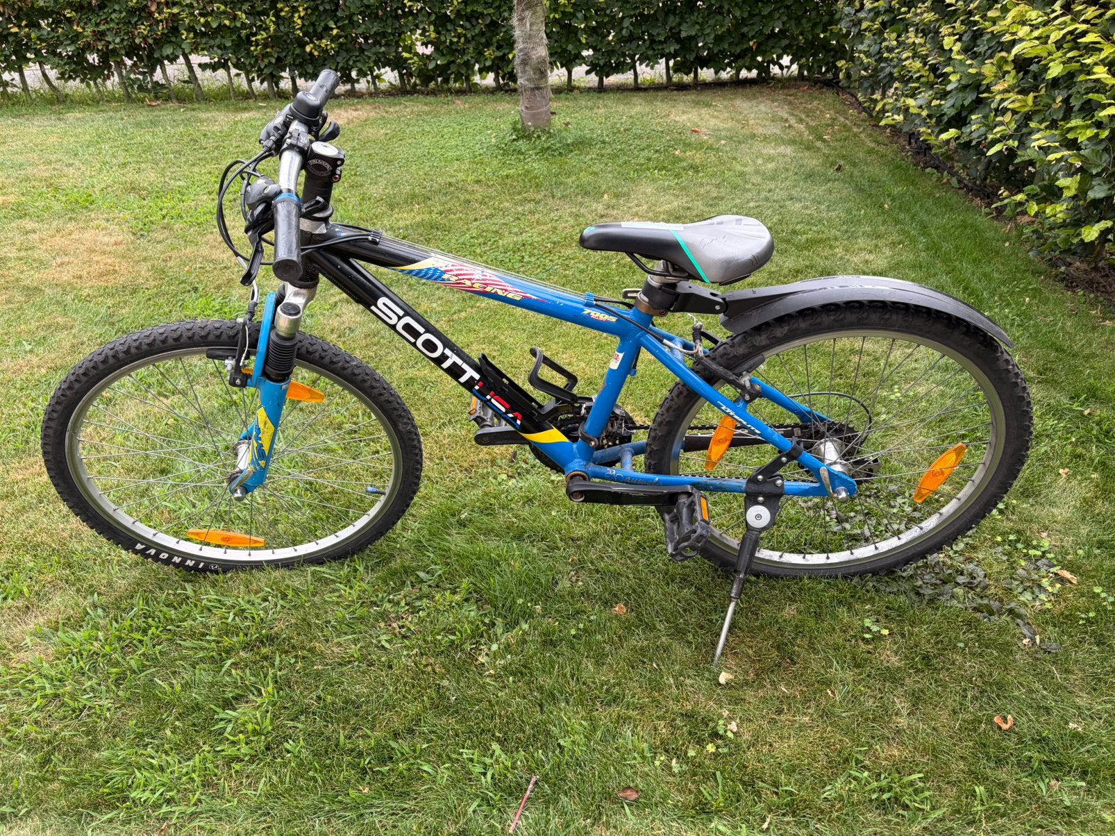 Fiets blauw, Ophalen, Gebruikt, Staal, 24 inch of meer