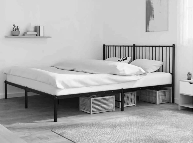 NIEUW tweepersoonsbed (180x200 cm), Huis en Inrichting, Ophalen, Zwart, 180 cm, 200 cm
