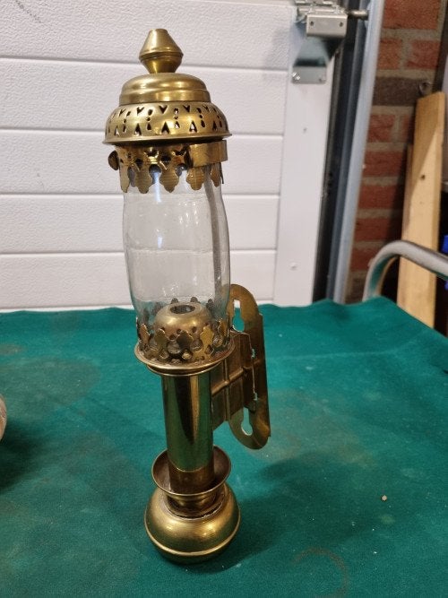 kaarslamp antiek koper vintage