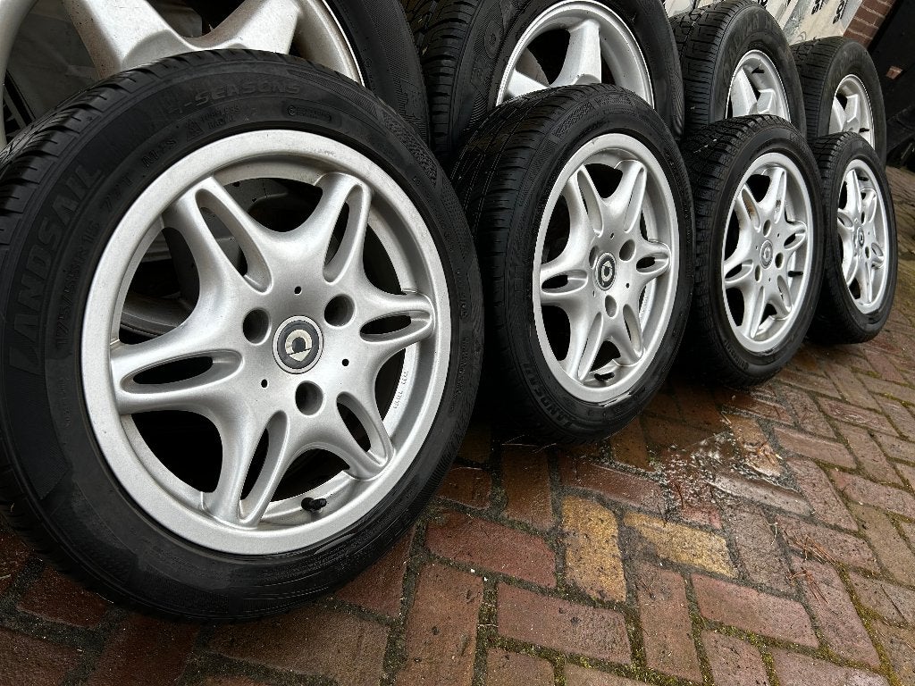 all season banden/velgen set smart, Ophalen, Gebruikt, 15 inch, 175 mm
