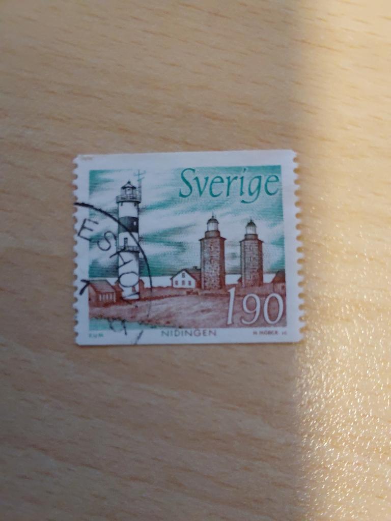 Zweden, vuurtoren, Verzenden, Zweden, Gestempeld