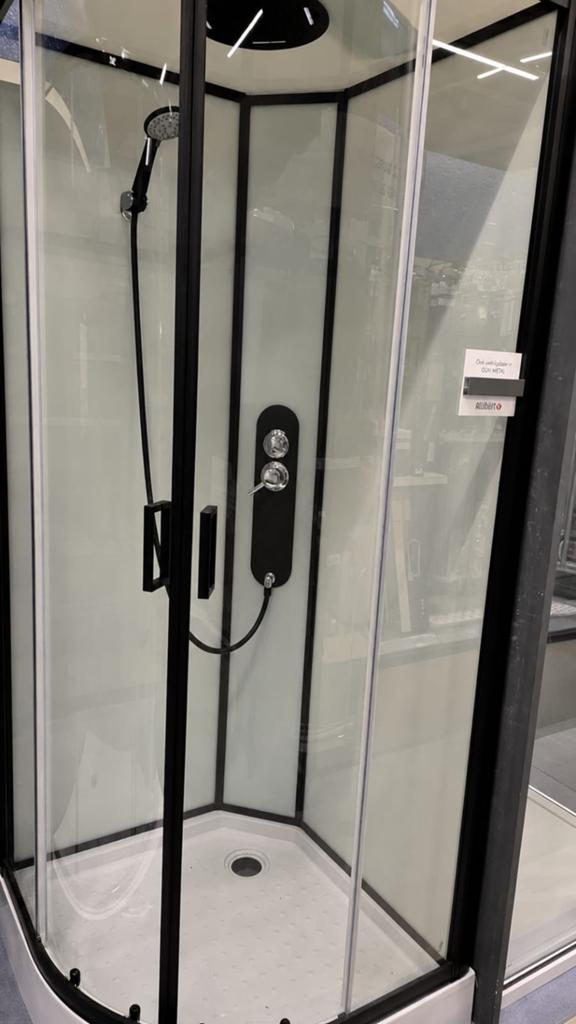 Nieuwe Allibert douchecabine - Zwart - Nooit gebruikt, Doe-het-zelf en Verbouw, Sanitair, Nieuw, Douche, Glas, Ophalen