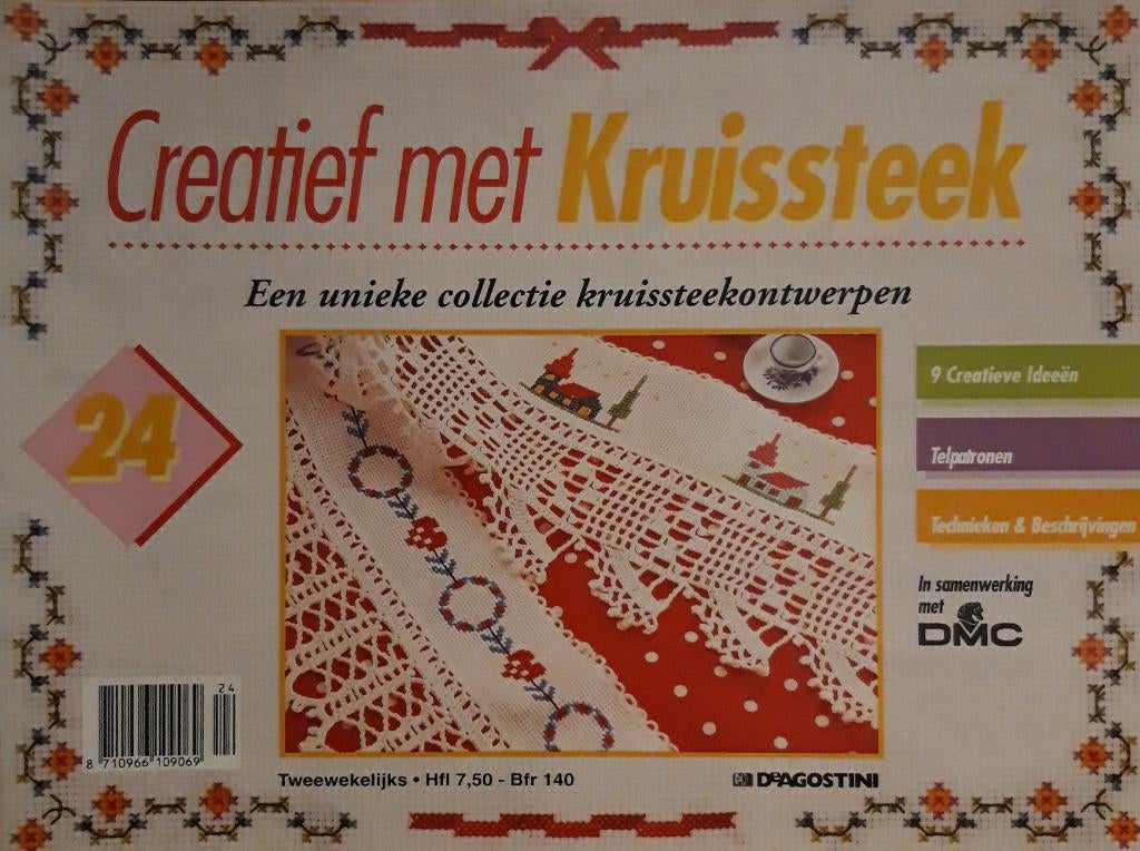 Creatief met kruissteek 24 met patroonbladen, Ophalen of Verzenden, Overige onderwerpen