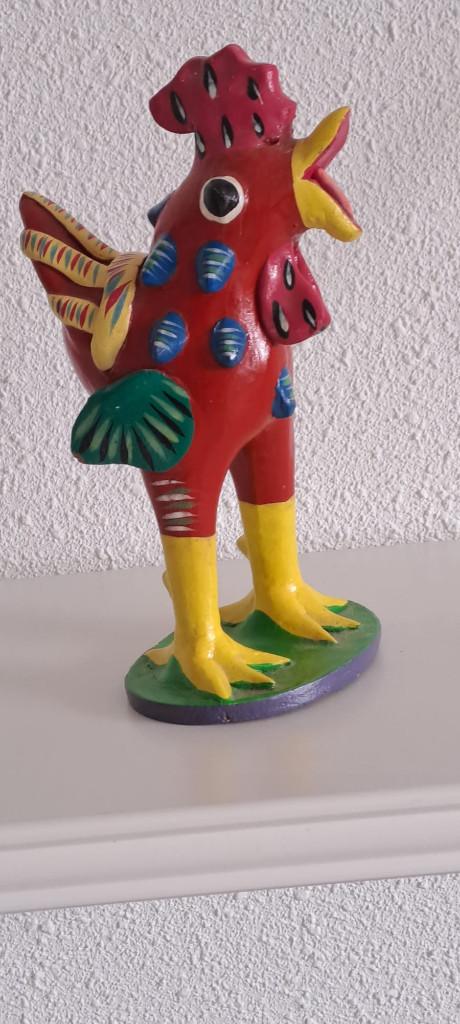 Kleurrijk Haan uit Mexico. Gerardo Ortega, Antiek en Kunst, Antiek | Keramiek en Aardewerk, Ophalen of Verzenden