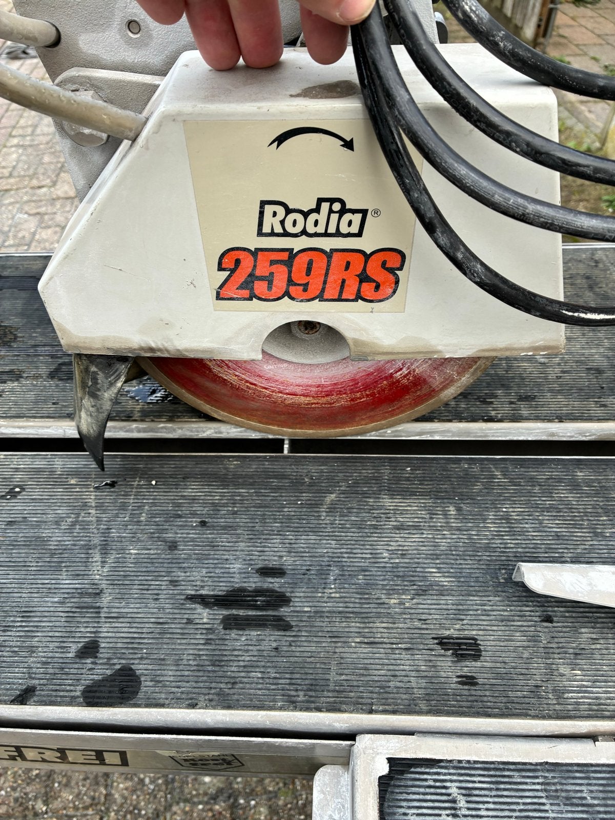 Rodias 259RS Tegelzaagmachine - Gebruikt, Doe-het-zelf en Verbouw, Ophalen, Gebruikt, 70 mm of meer, Overige typen