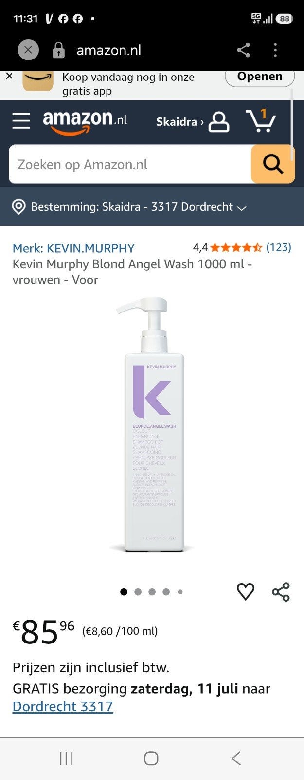 Kevin Murphy Blond Angel Shampoo en Conditionier, Ophalen of Verzenden, Zo goed als nieuw, Shampoo of Conditioner