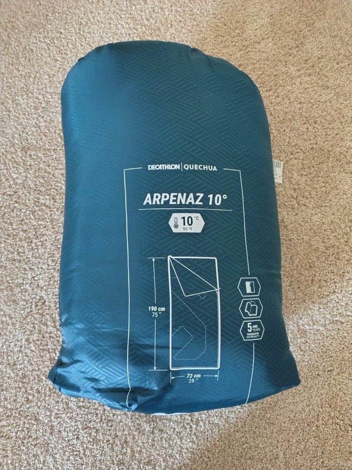 Decathlon Quechua Arpenaz 10 Slaapzak - Blauw, Caravans en Kamperen, Ophalen of Verzenden, Zo goed als nieuw