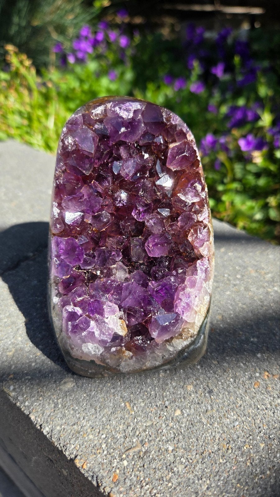 Uruguay Amethist Geode - 570 gram, 9x6 cm, Ophalen of Verzenden