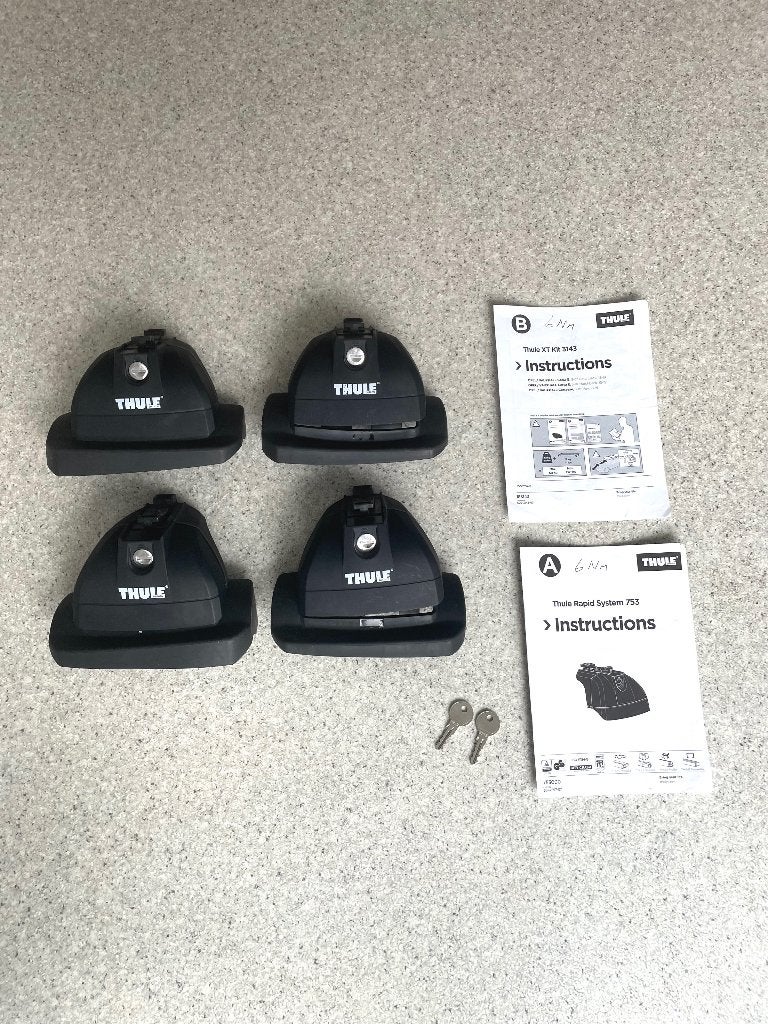 Thule 753 dakdragervoeten, Auto diversen, Dakdragers, Ophalen, Zo goed als nieuw