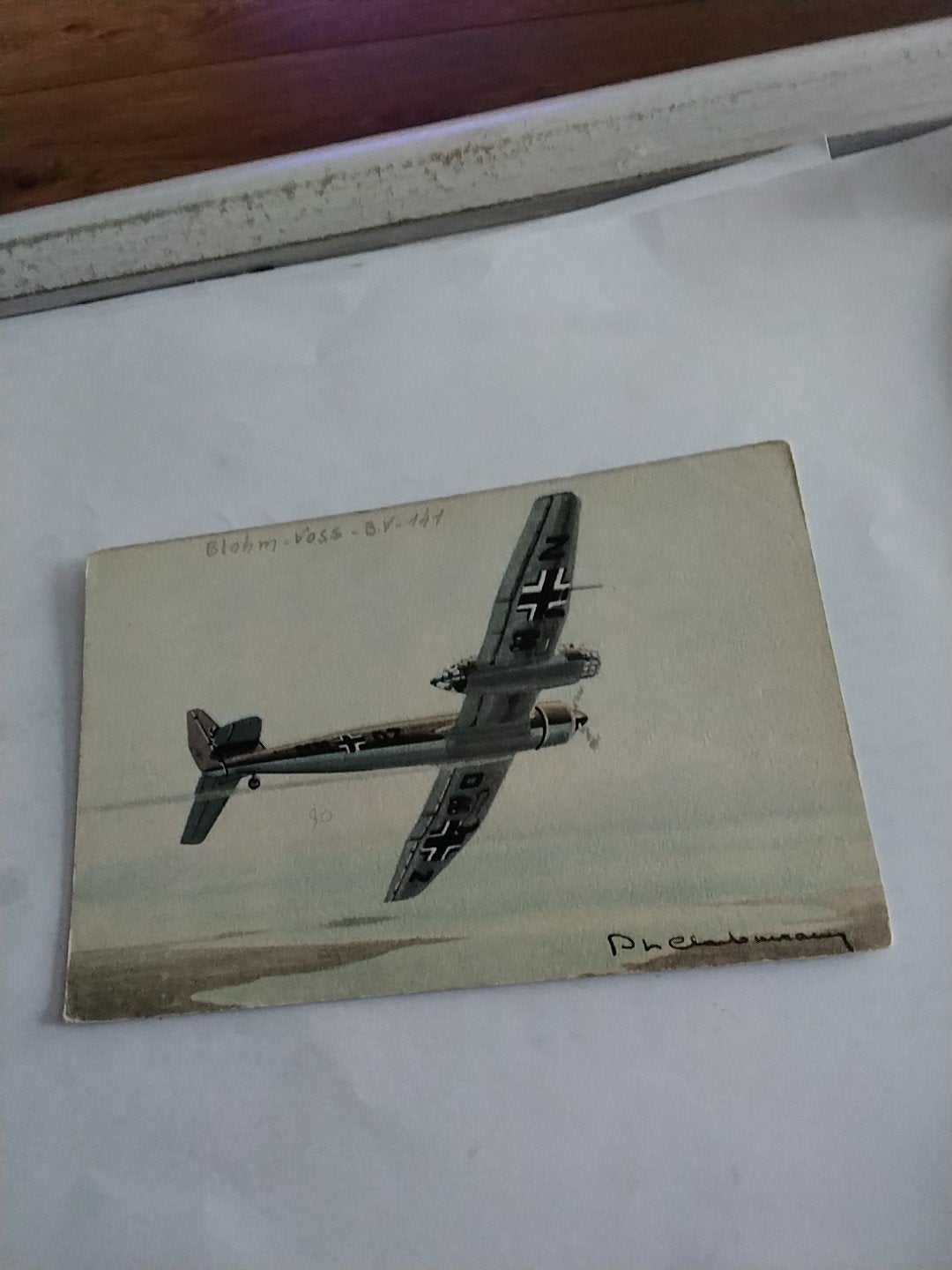 Zeldzame Blohm & Voss BV 141 Ansichtkaart - WOII Vliegtuig, Ophalen of Verzenden