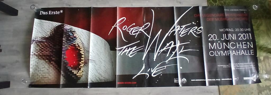 Roger Waters Mega poster The Wall, Ophalen, Gebruikt, Deurposter of groter, Rechthoekig Liggend