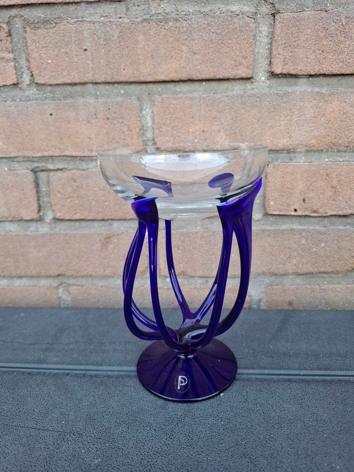 JOZEFINA KROSNO VAAS Vintage Kristal Unieke Octopus Voetstuk, Ophalen of Verzenden