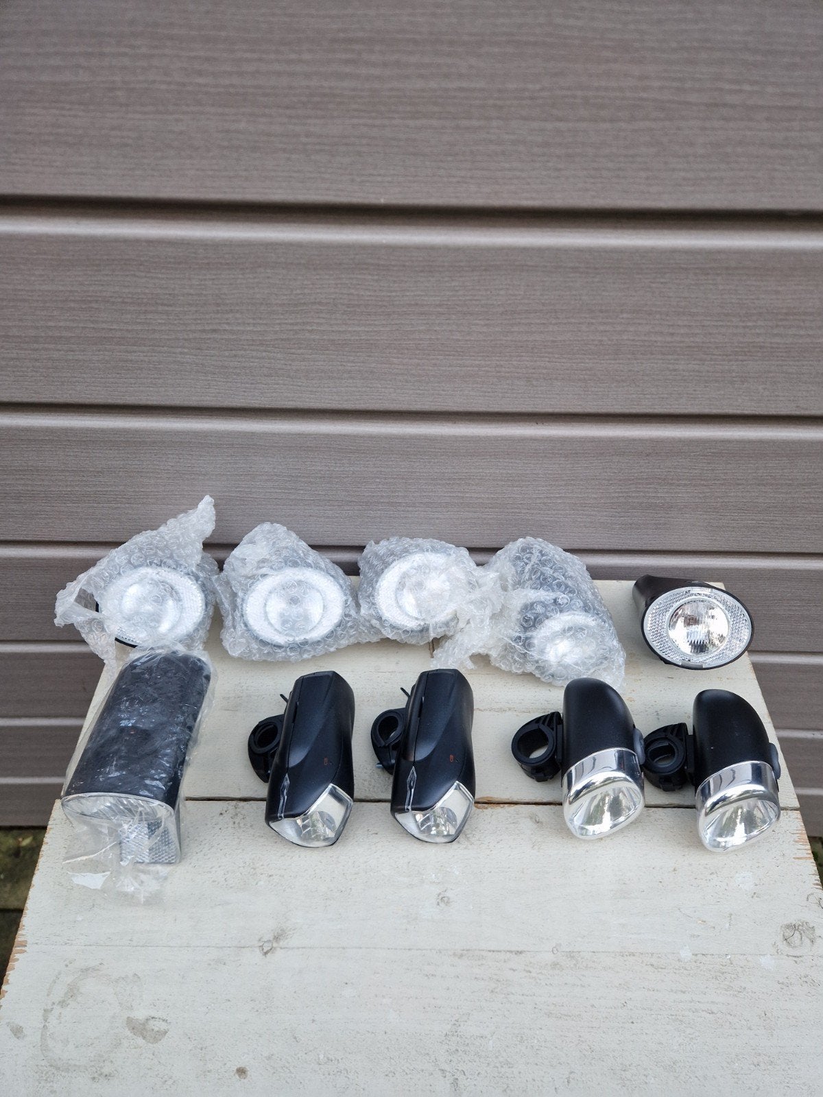 Partij 9 fiets koplampen - NIEUW, Ophalen of Verzenden, Nieuw, Batterij, Voorlicht
