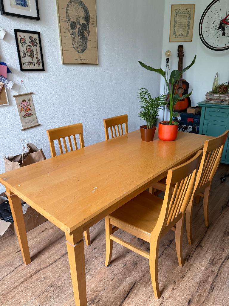 Tafel, Ophalen, Gebruikt, 150 tot 200 cm, Vijf personen of meer