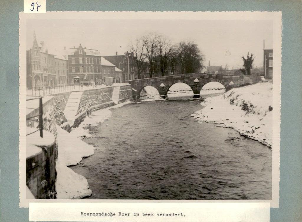 Roermond - Roer in winter - 1960, Verzenden, 1940 tot 1960, Limburg