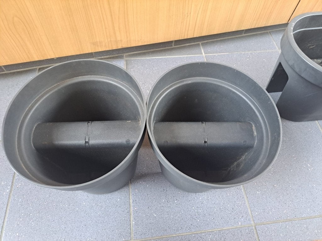 Set van plantenbakken: 2 kleine, 2 grote, Ophalen, Kunststof, Gebruikt, Balkon