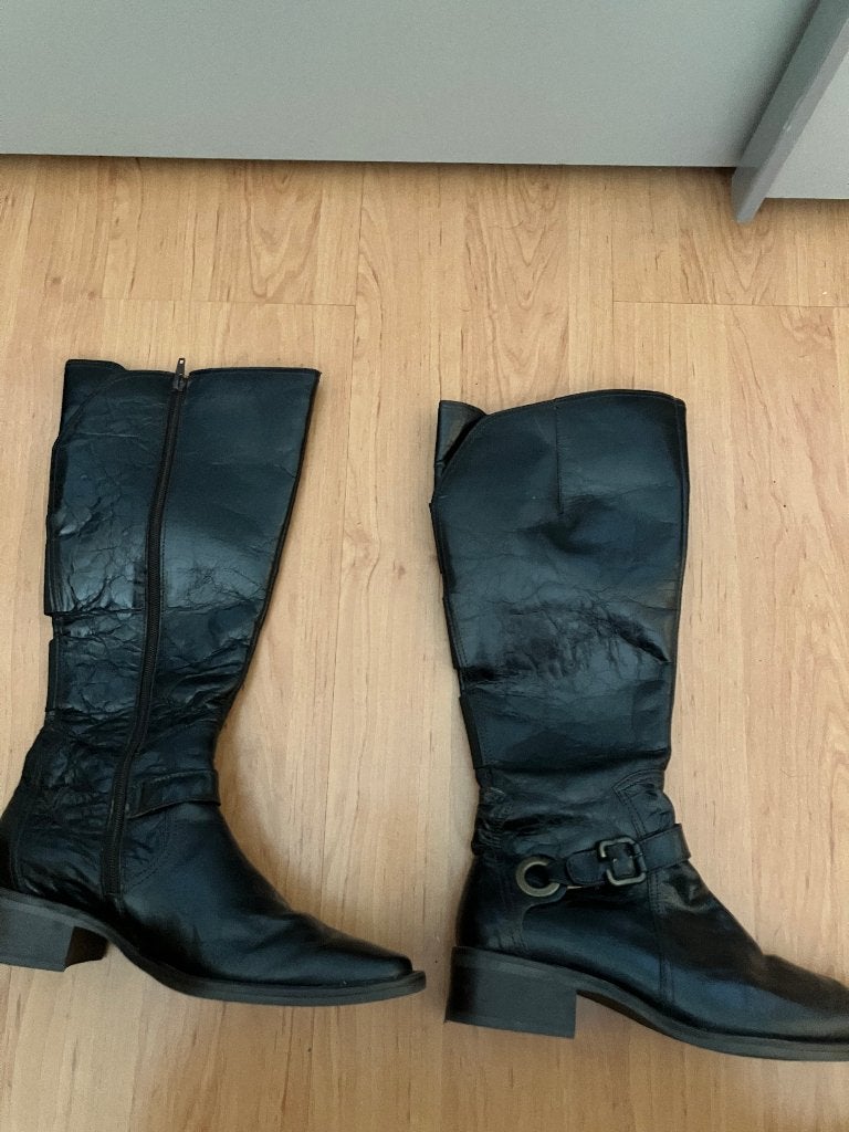 JJ Footwaer laarzen bredere kuit maat 39, Hoge laarzen, Zwart, Ophalen of Verzenden, Zo goed als nieuw