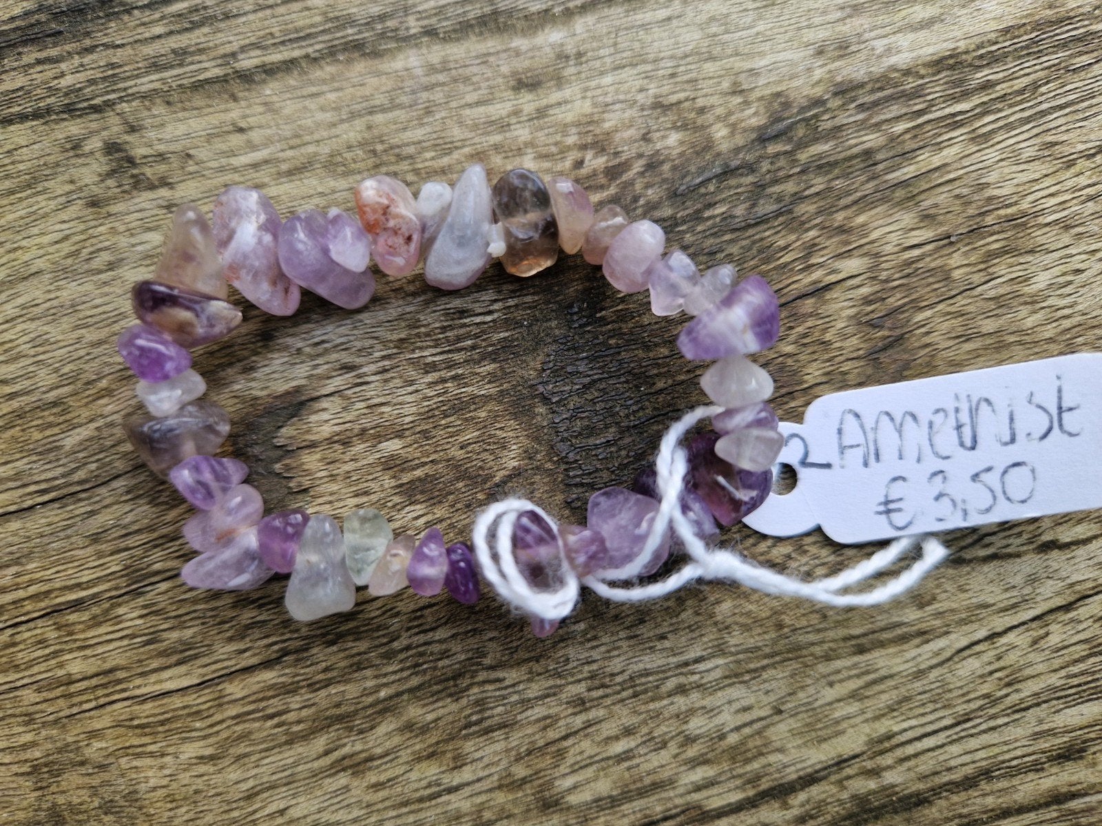Amethist kinder armband splitarmband edelsteen, Sieraden, Tassen en Uiterlijk, Armbanden, Ophalen of Verzenden, Nieuw, Paars, Overige materialen