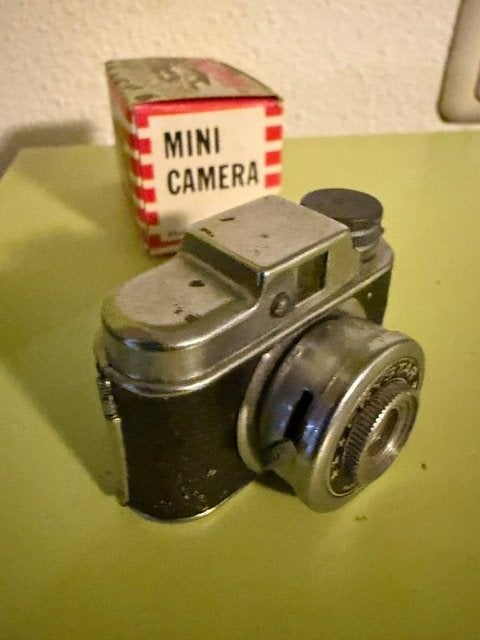vintage Crystal miniatuur spycamera Japans eind jaren '40 50, Ophalen of Verzenden, 1940 tot 1960, Fototoestel