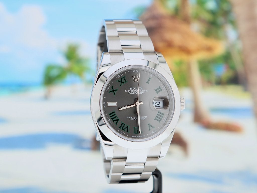 Rolex Datejust 41mm Wimbledon 126300 ONGEDRAGEN 10-2024 NL, Staal, Polshorloge, Nieuw, Ophalen of Verzenden