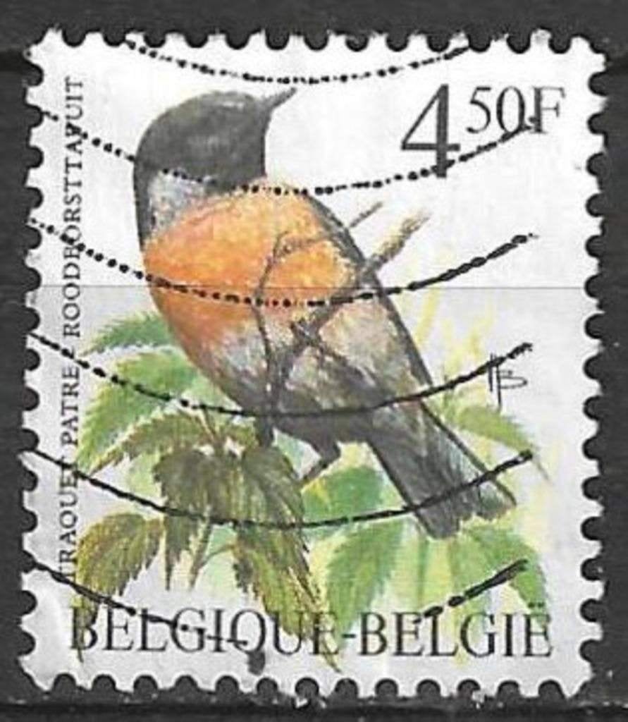 Belgie 1990 - Yvert/OBP 2397 - Roodborsttapuit (ST), Verzenden, Gestempeld, Voertuigen