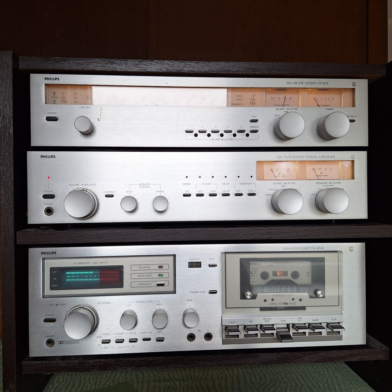 philips sert n5541 cassette. 103 tuner en een 306 amplifer, Ophalen, Gebruikt, Philips