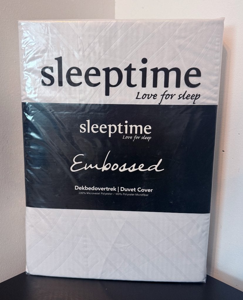 Sleeptime Dekbedovertrek | Berlin| White | 200x220, Wit, Dekbedovertrek, Ophalen of Verzenden, Overige merken
