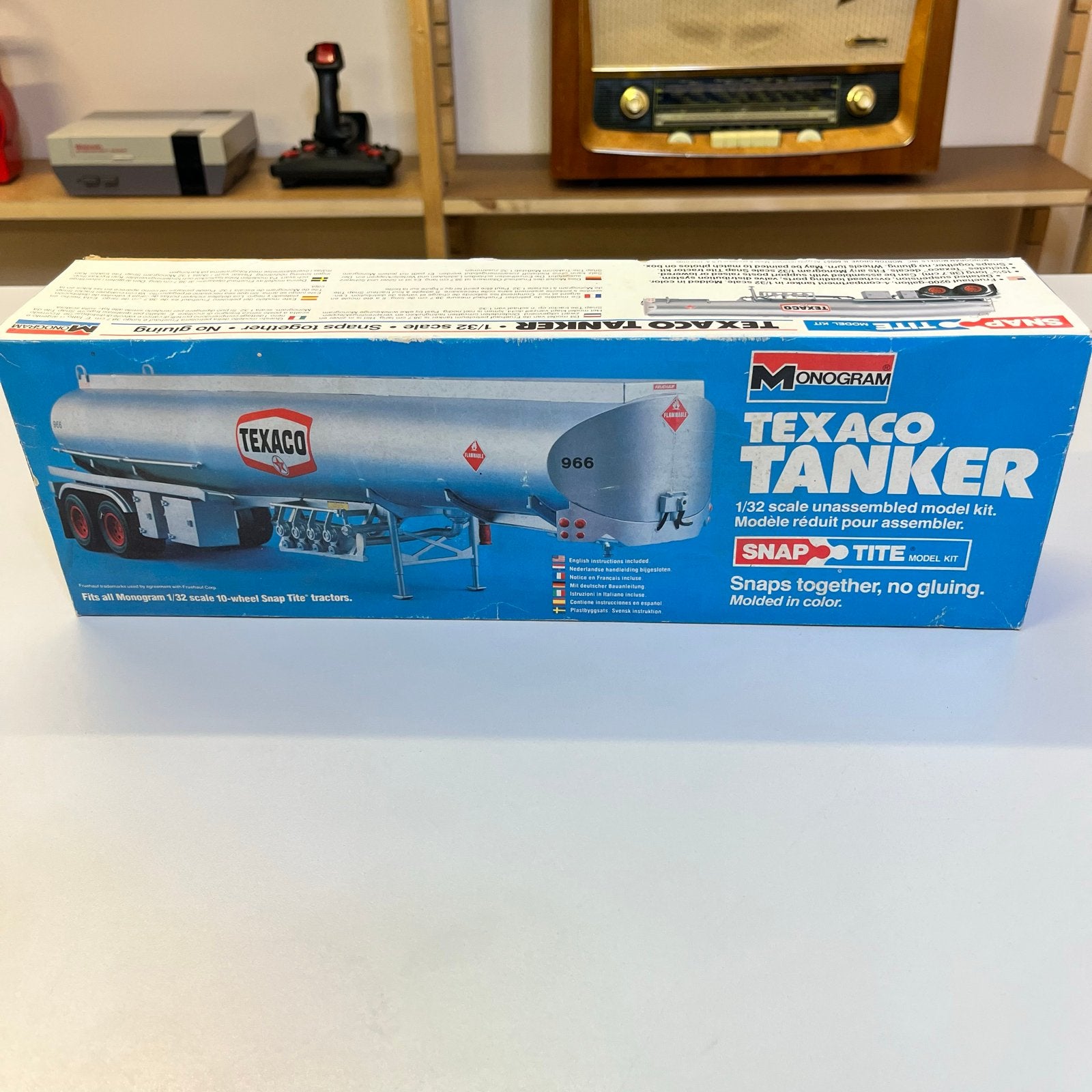 Monogram Texaco Tanker Model 1:32 - gebouwd, Ongespoten, Gebruikt, 1:32 tot 1:50, Ophalen of Verzenden, Truck