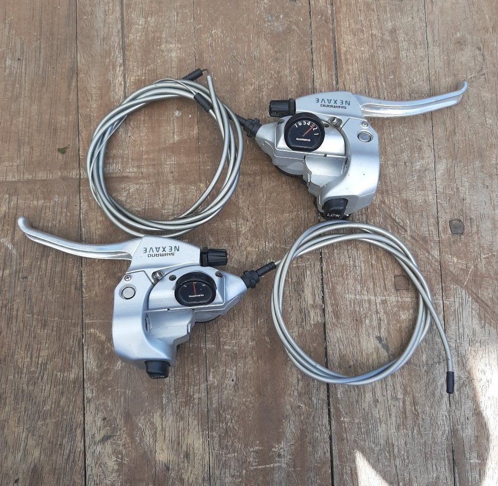 Shimano Nexave ST-T300 Schakel-Remhendel 3x7 Speed, Ophalen, Remmen, Zo goed als nieuw, Aluminium