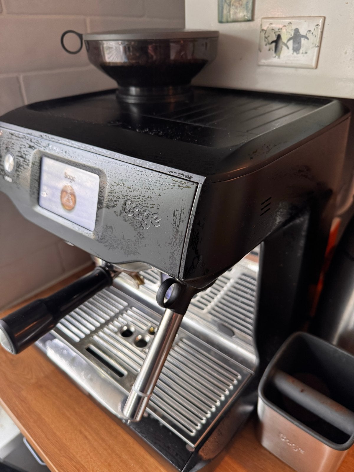 Zwarte Sage Oracle Touch Espressomachine - Uitstekend Werken, Witgoed en Apparatuur, Koffiezetapparaten, Gebruikt, Espresso apparaat
